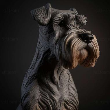 3D model Zwergschnauzer dog (STL)